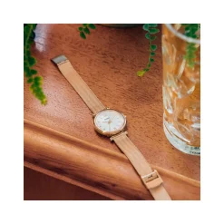 Montre Fossil femme acier doré rose milanais