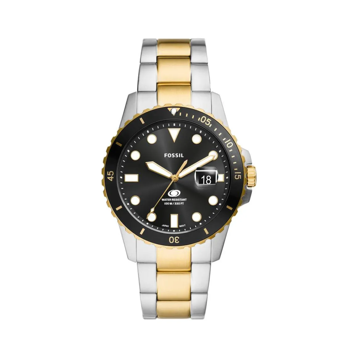 Montre FOSSIL FOSSIL blue dive homme bracelet acier inoxydable bicolore