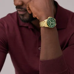 Montre FOSSIL FOSSIL blue dive homme bracelet acier inoxydable doré