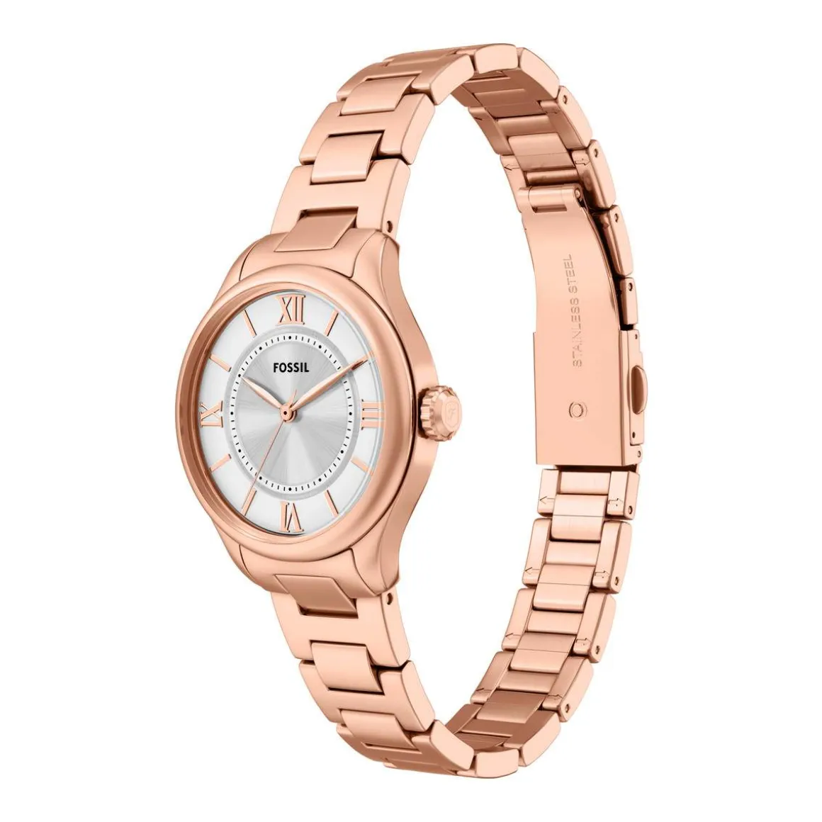 Montre FOSSIL gilmore femme bracelet acier inoxydable doré rose