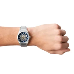 Montre FOSSIL homme automatique bracelet acier gris