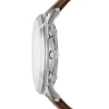 Montre Fossil homme chronographe acier cuir
