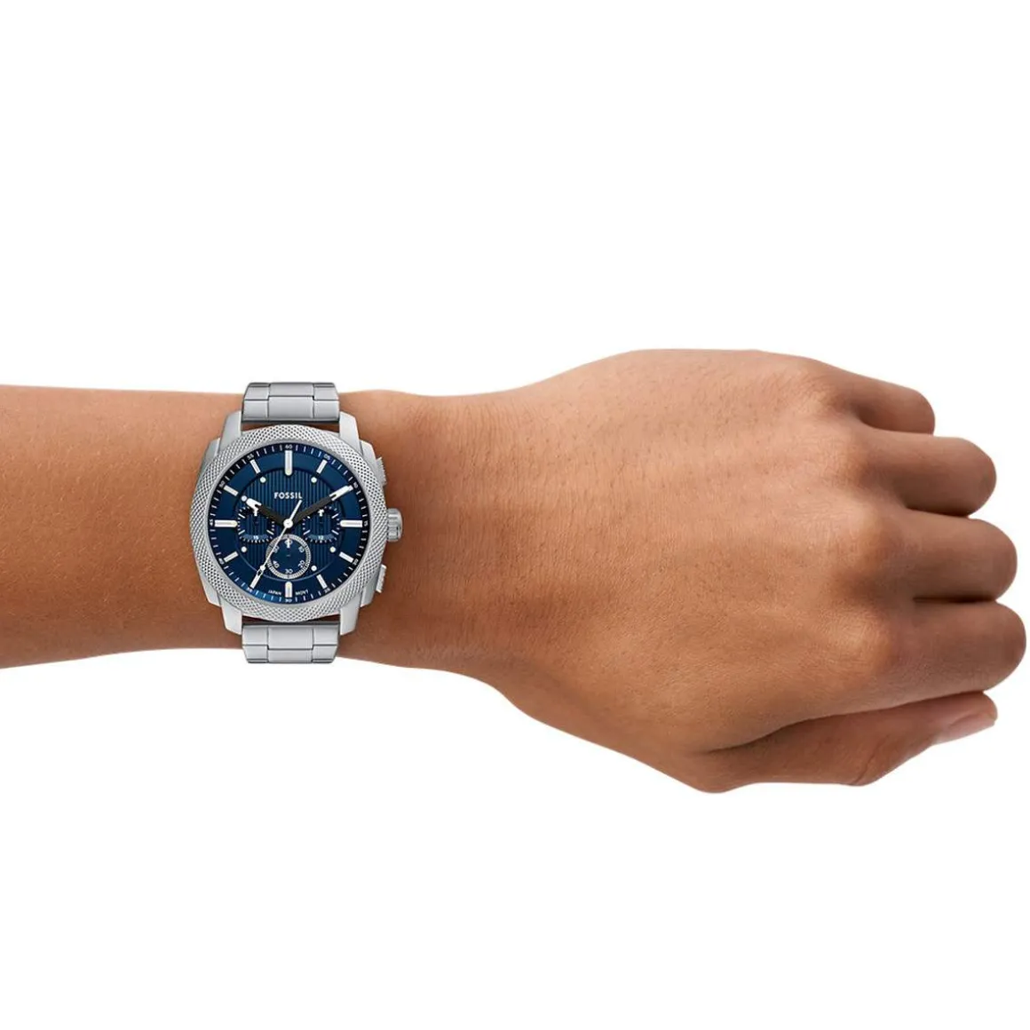 Montre FOSSIL machine homme bracelet acier inoxydable argent