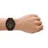Montre FOSSIL machine homme bracelet cuir marron