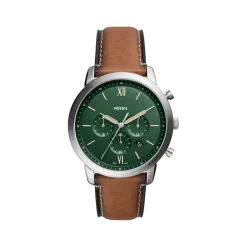 Montre FOSSIL Neutra homme chronographe, bracelet cuir marron
