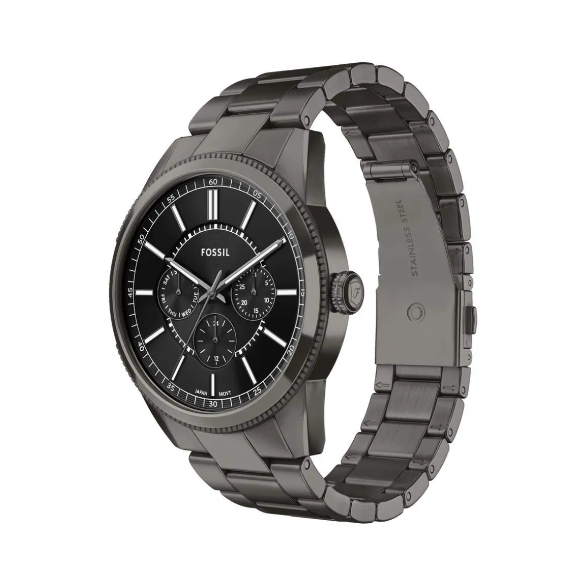Montre FOSSIL pearson homme bracelet acier inoxydable gris anthracite