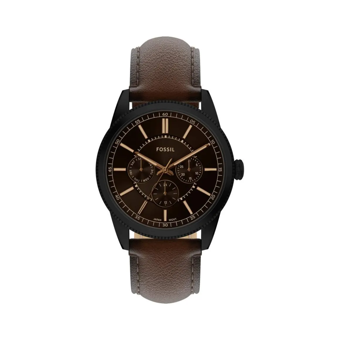 Montre FOSSIL pearson homme bracelet cuir marron