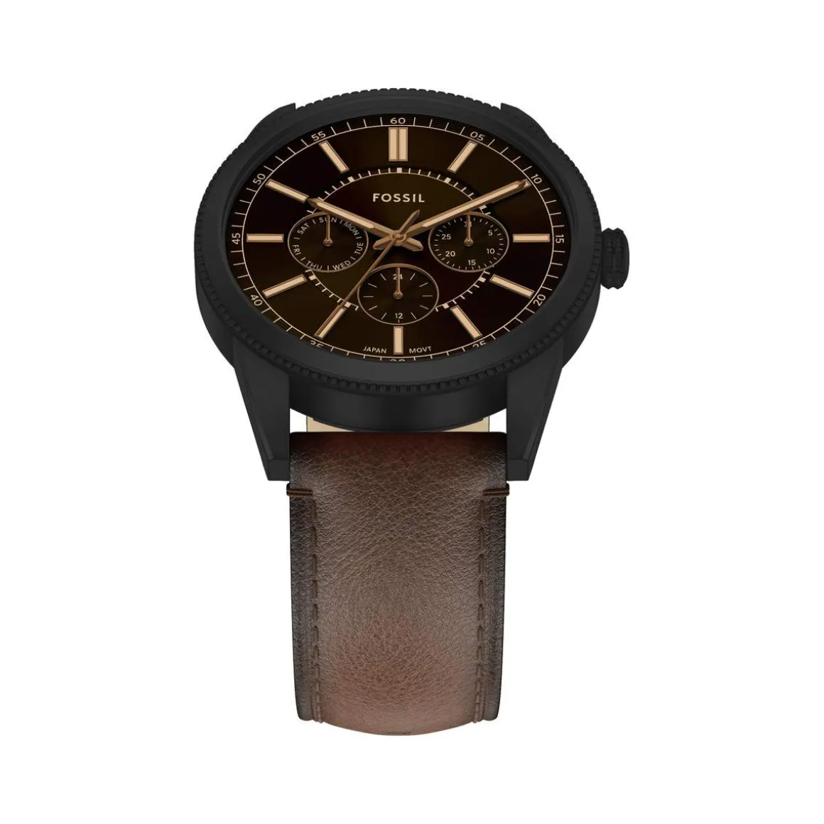 Montre FOSSIL pearson homme bracelet cuir marron