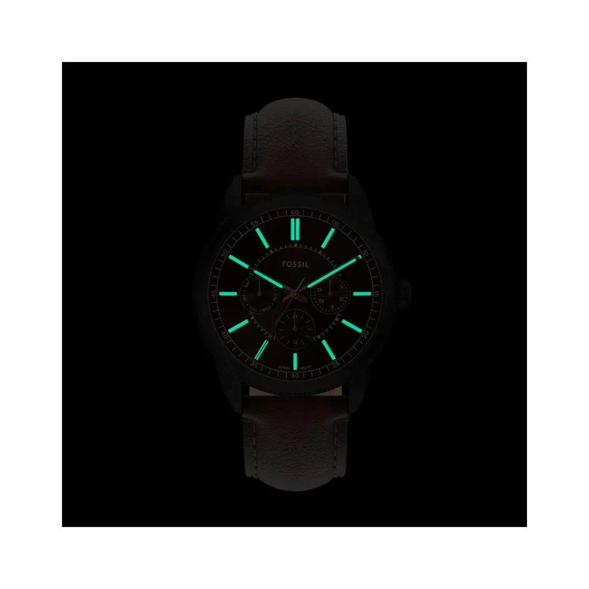 Montre FOSSIL pearson homme bracelet cuir marron