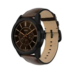 Montre FOSSIL pearson homme bracelet cuir marron