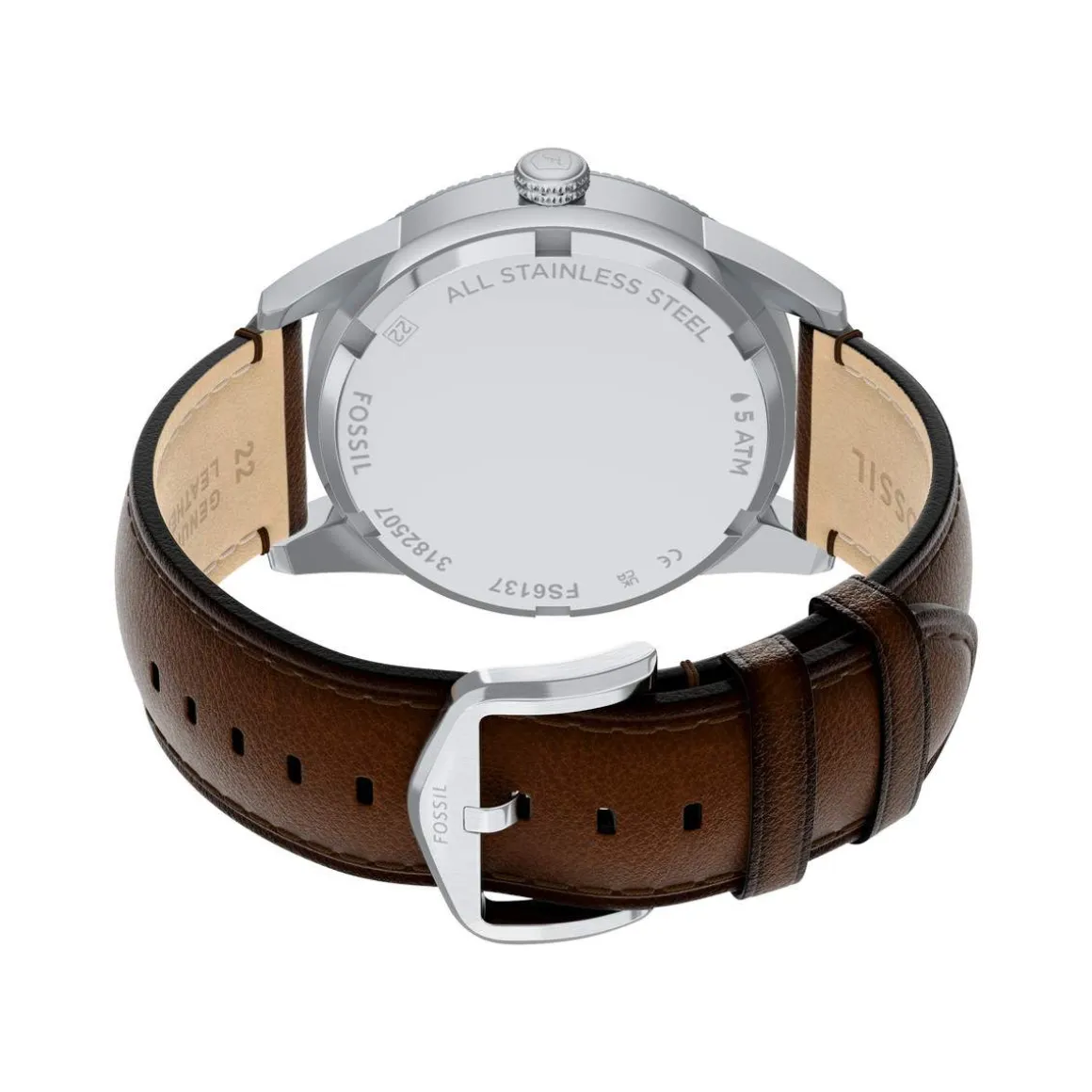 Montre FOSSIL pearson homme bracelet cuir marron