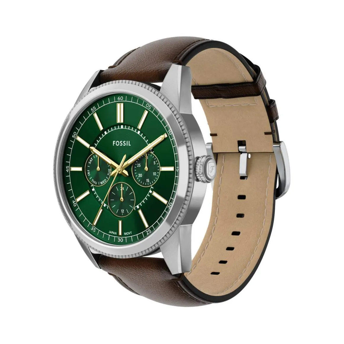 Montre FOSSIL pearson homme bracelet cuir marron