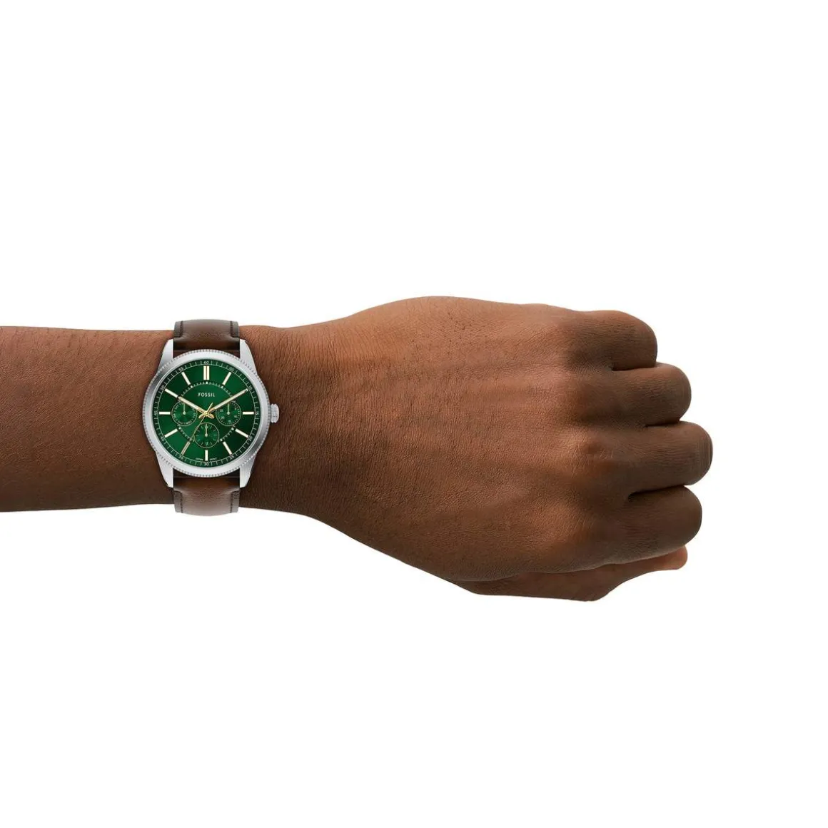 Montre FOSSIL pearson homme bracelet cuir marron