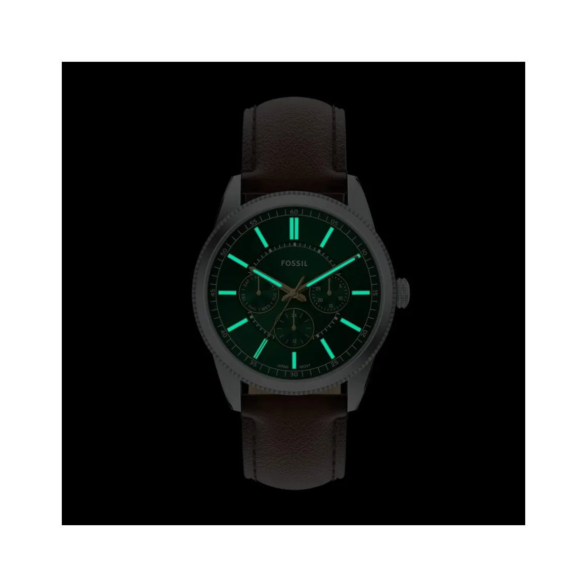 Montre FOSSIL pearson homme bracelet cuir marron