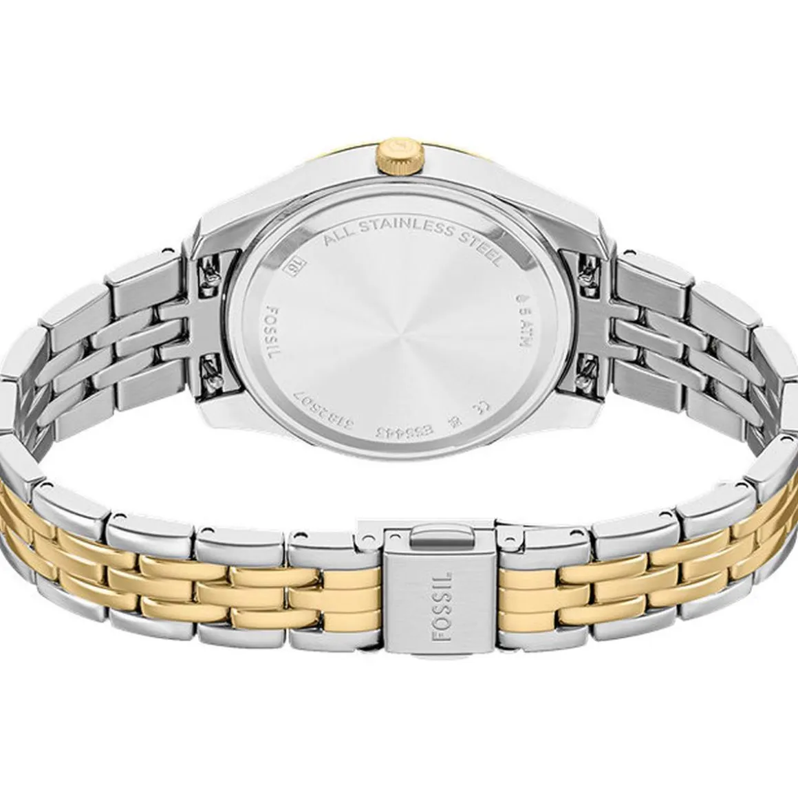 Montre FOSSIL scarlette femme bracelet acier inoxydable bicolore jaune