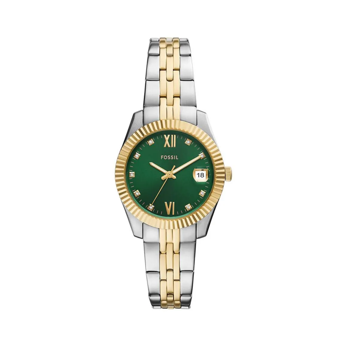 Montre FOSSIL scarlette femme bracelet acier inoxydable bicolore