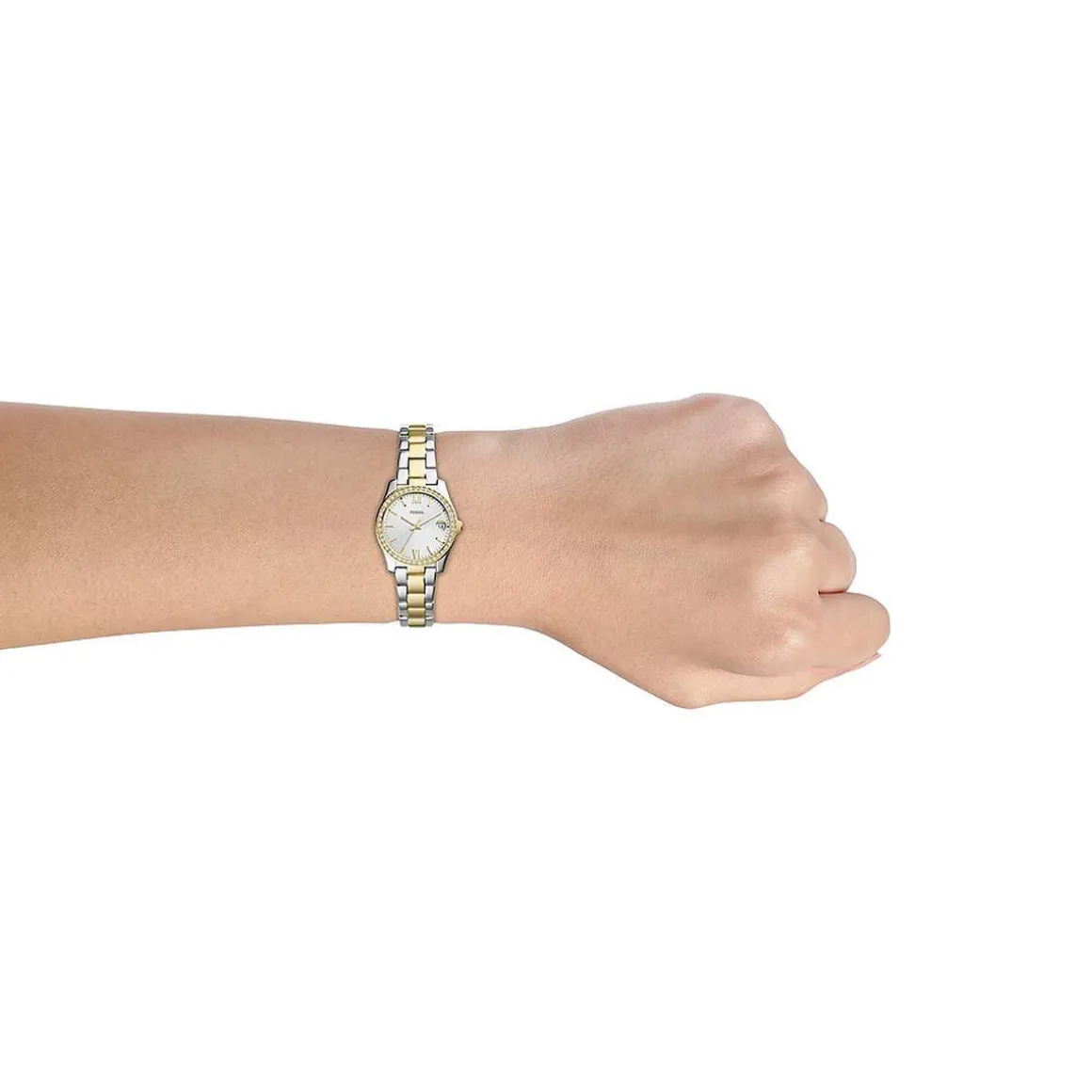 Montre FOSSIL scarlette femme bracelet acier inoxydable bicolore