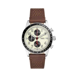 Montre FOSSIL sport tourer homme bracelet cuir marron
