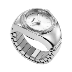 Montre FOSSIL watch ring femme bracelet acier inoxydable argent