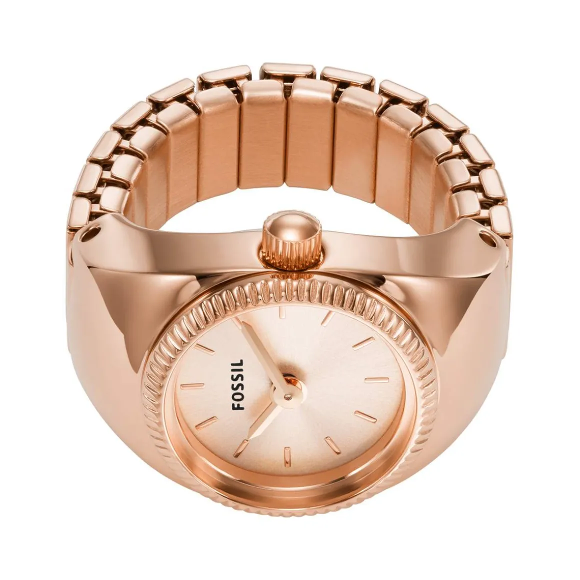 Montre FOSSIL watch ring femme bracelet acier inoxydable doré rose