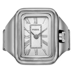 Montre FOSSIL watch ring femme bracelet acier inoxydable argent