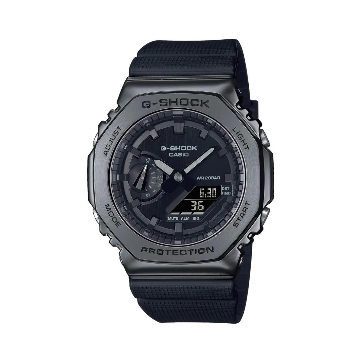 Montre G-SHOCK classic homme acier bracelet résine noire