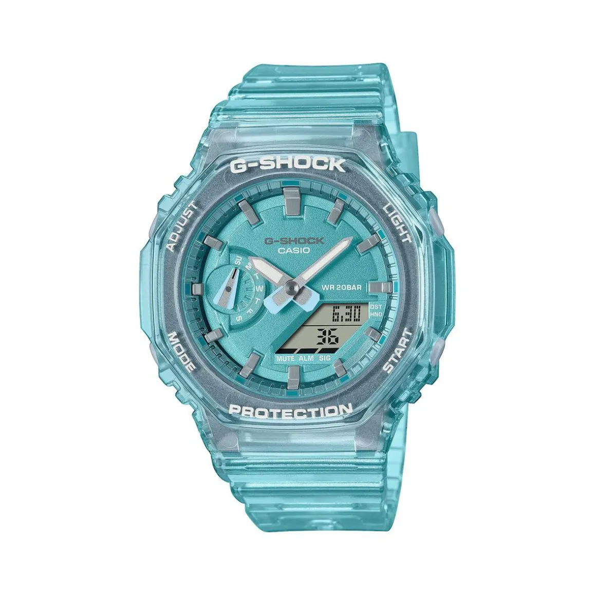 Montre G-SHOCK femme cadran bleu bracelet resine bleu