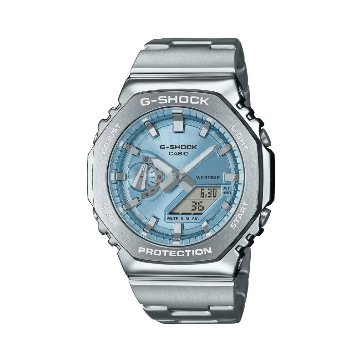 Montre G-SHOCK homme bracelet acier inoxydable argent