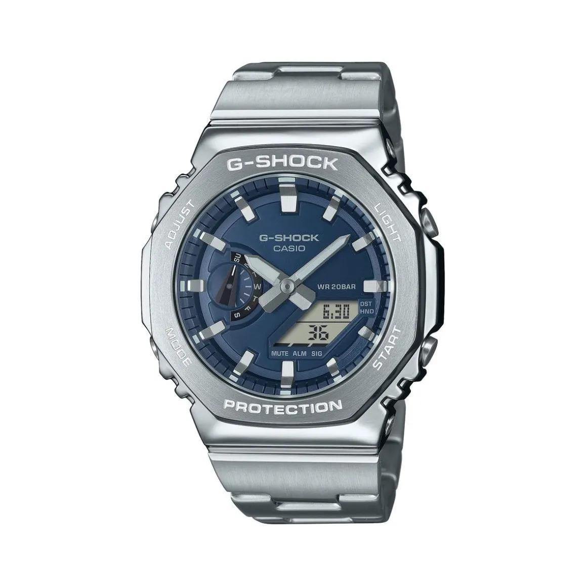 Montre G-SHOCK homme bracelet acier inoxydable argent