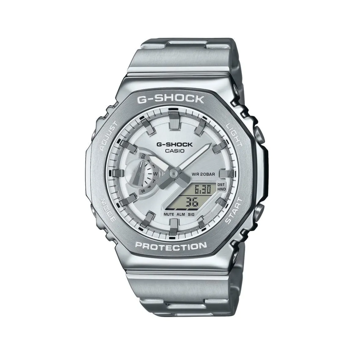 Montre G-SHOCK homme bracelet acier inoxydable argent