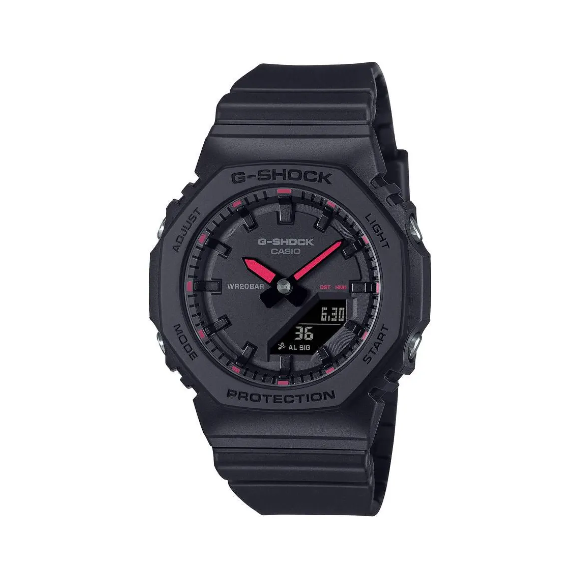 Montre G-SHOCK Série gma-p2100 mixte cadran noir bracelet resine noir boitier résine