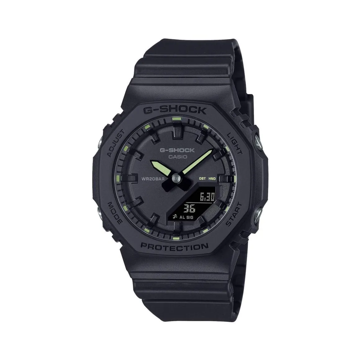 Montre G-SHOCK série gma-p2101 mixte cadran noir bracelet resine noir