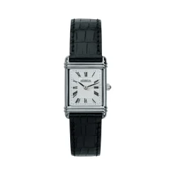 Montre HERBELIN Art Déco acier bracelet cuir