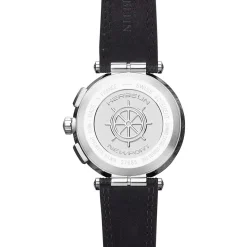 Montre HERBELIN Newport Chrono homme acier bracelet cuir noir