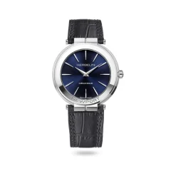 Montre Herbelin Newport homme mécanique acier bracelet cuir noir