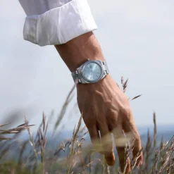 Montre HERITAGE homme bracelet acier inoxydable blanc