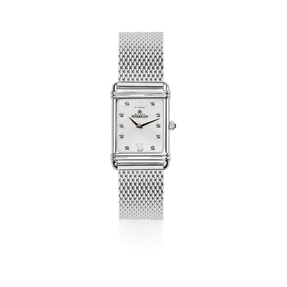 Montre hHerbelin femme acier nacre