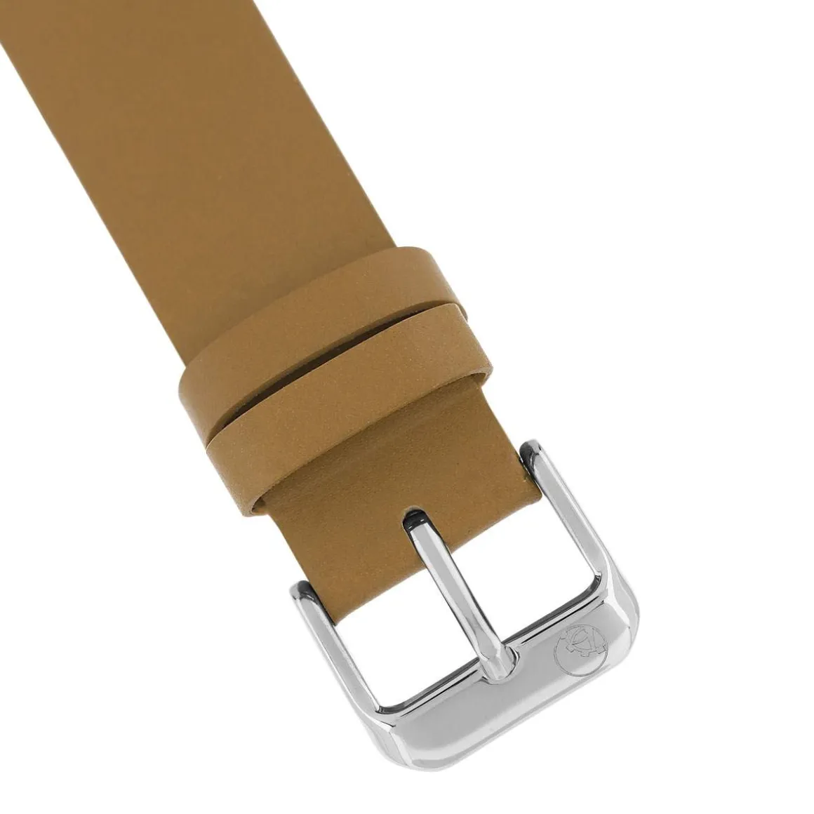 Montre homme acier bracelet cuir marron