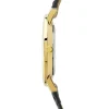 Montre homme dorée bracelet cuir noir