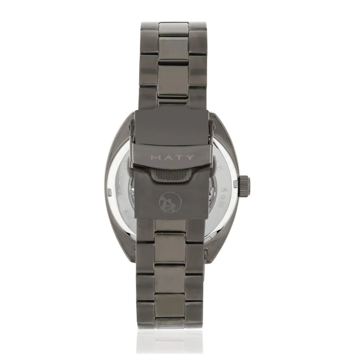 Montre homme squelette automatique acier bracelet acier