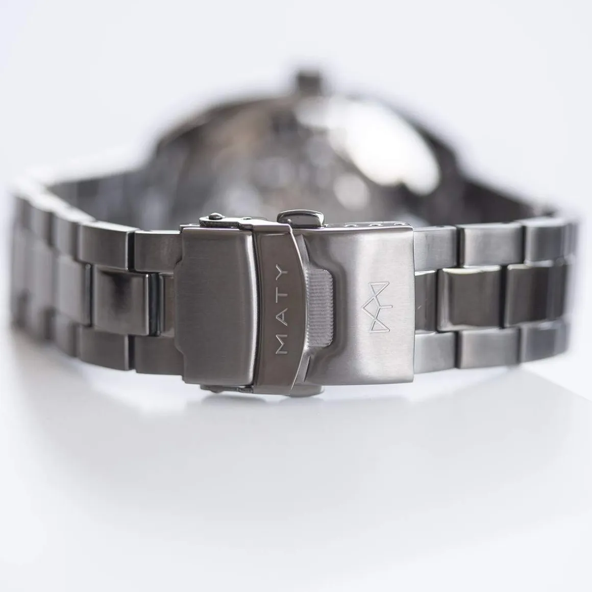 Montre homme squelette automatique acier bracelet acier