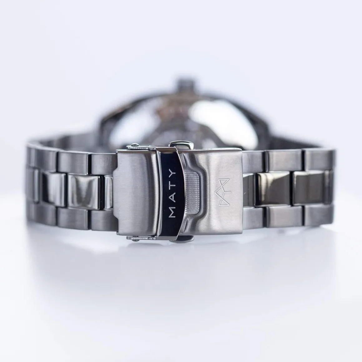 Montre homme squelette automatique acier bracelet acier