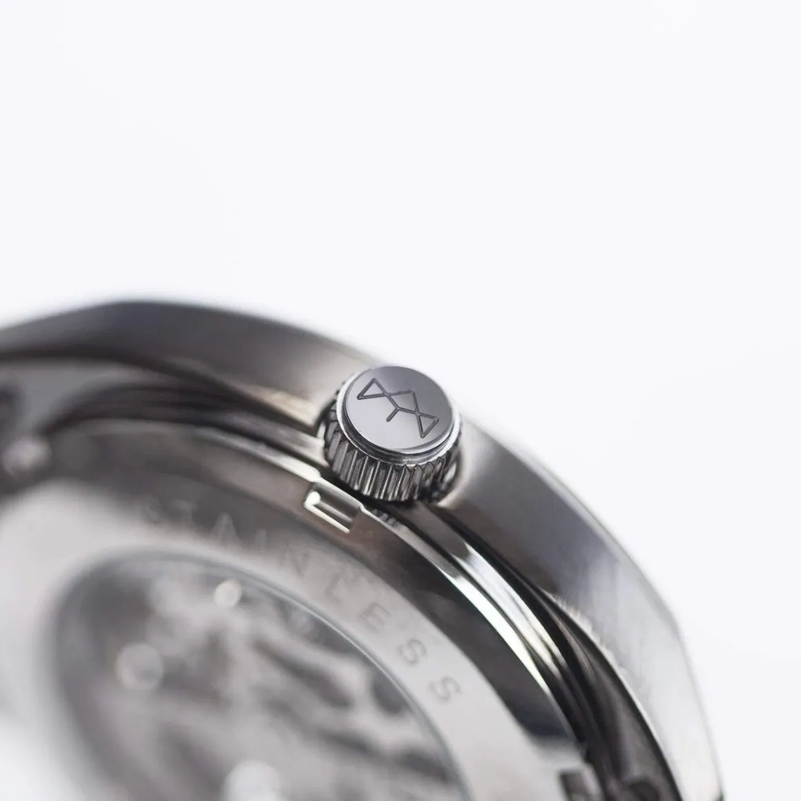 Montre homme squelette automatique acier bracelet acier