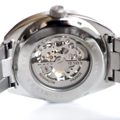 Montre homme squelette automatique acier bracelet acier