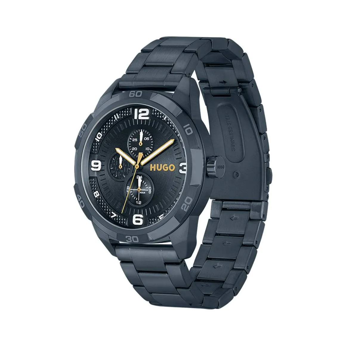 Montre HUGO Grip homme bracelet acier bleu