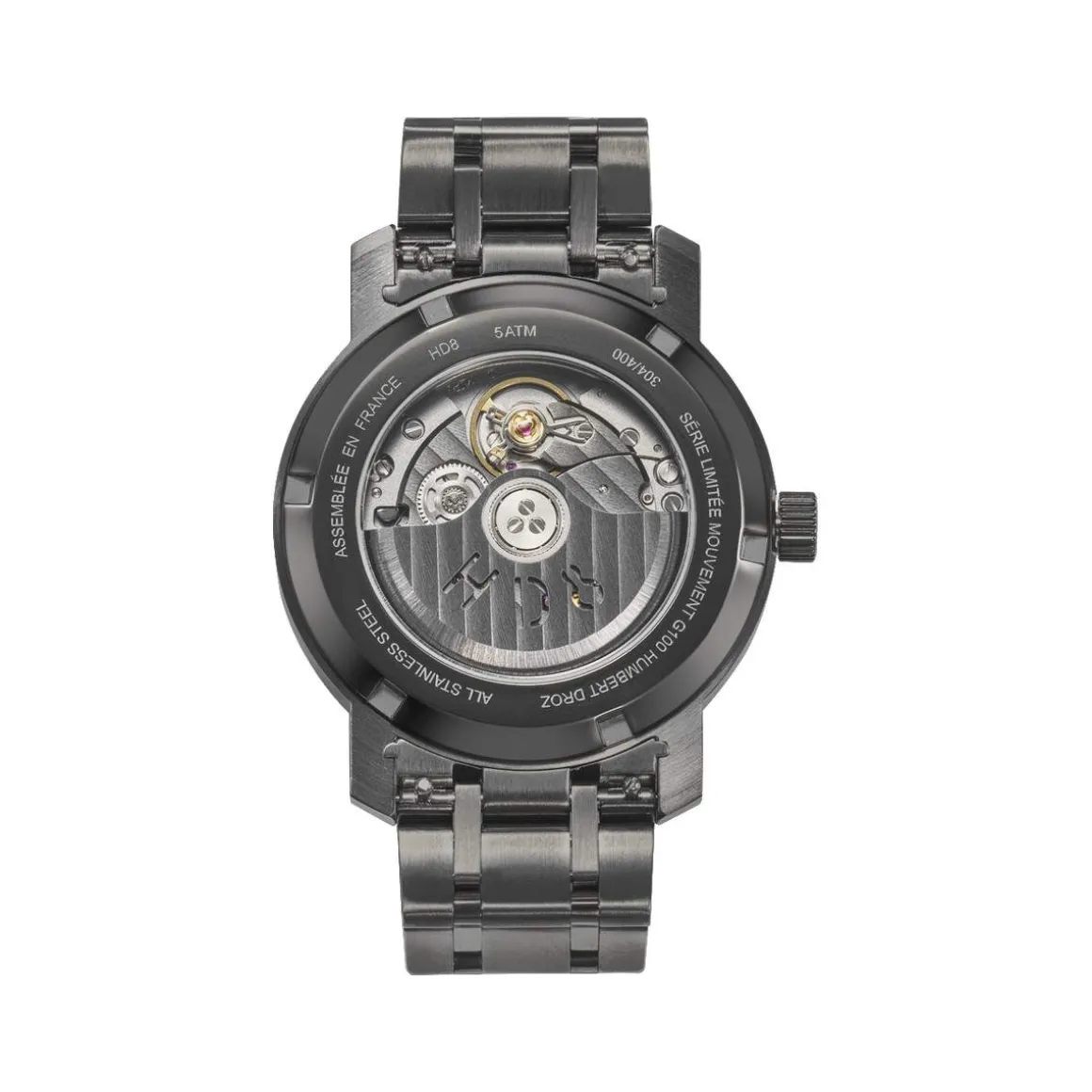 Montre HUMBERT-DROZ hd8 homme automatique, bracelet acier gris