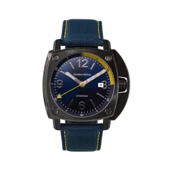 Montre HUMBERT-DROZ hd11 homme automatique, bracelet tissu bleu fonce