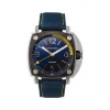 Montre HUMBERT-DROZ hd11 homme automatique, bracelet tissu bleu fonce