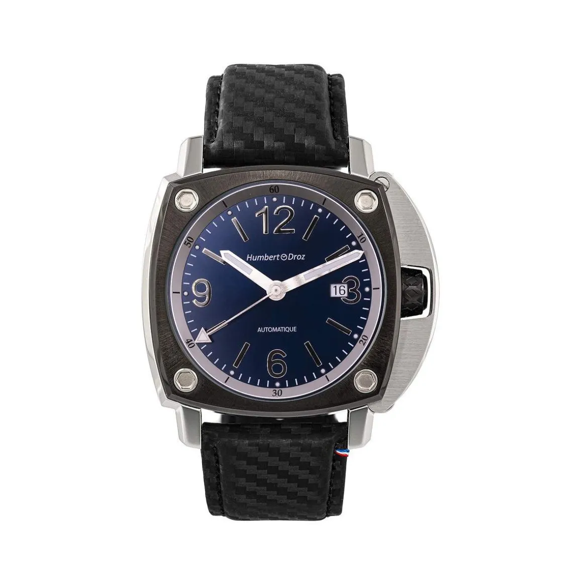 Montre HUMBERT-DROZ hd11 homme automatique, bracelet cuir noir