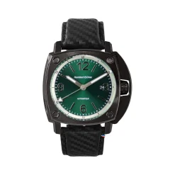 Montre HUMBERT-DROZ hd11 homme automatique, bracelet cuir noir